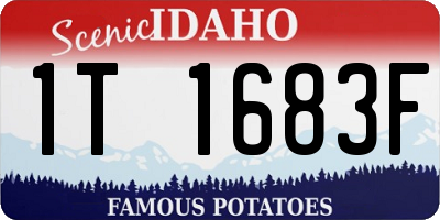 ID license plate 1T1683F
