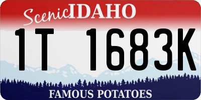 ID license plate 1T1683K