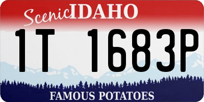 ID license plate 1T1683P