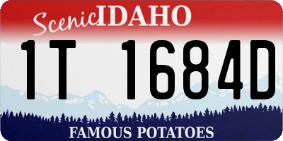 ID license plate 1T1684D