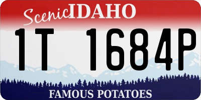 ID license plate 1T1684P