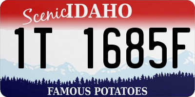 ID license plate 1T1685F