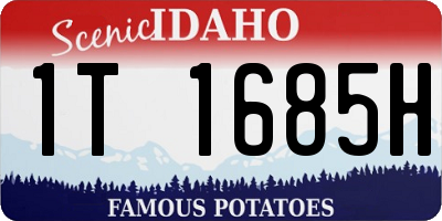 ID license plate 1T1685H