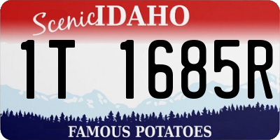 ID license plate 1T1685R