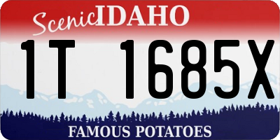 ID license plate 1T1685X