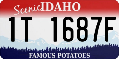ID license plate 1T1687F