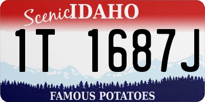 ID license plate 1T1687J