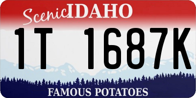 ID license plate 1T1687K