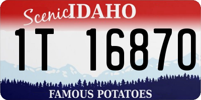 ID license plate 1T1687O
