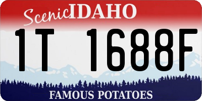 ID license plate 1T1688F
