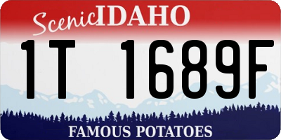 ID license plate 1T1689F