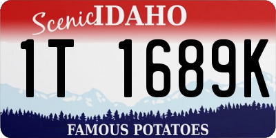 ID license plate 1T1689K