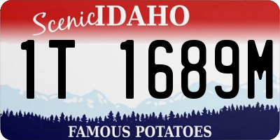 ID license plate 1T1689M