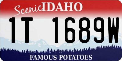 ID license plate 1T1689W