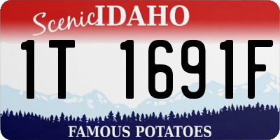 ID license plate 1T1691F