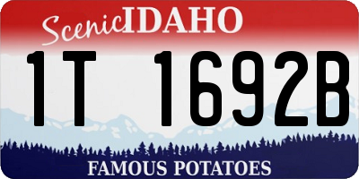 ID license plate 1T1692B