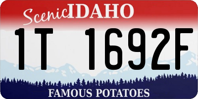 ID license plate 1T1692F