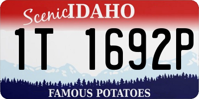 ID license plate 1T1692P