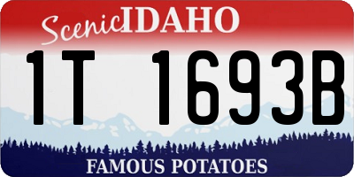 ID license plate 1T1693B