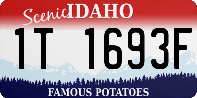 ID license plate 1T1693F