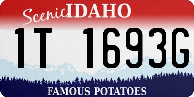 ID license plate 1T1693G