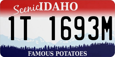 ID license plate 1T1693M
