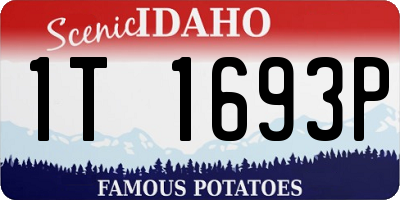 ID license plate 1T1693P