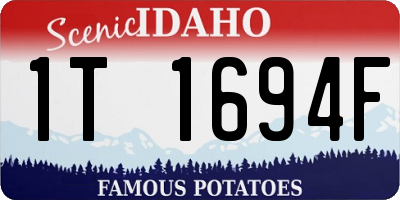 ID license plate 1T1694F