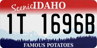 ID license plate 1T1696B