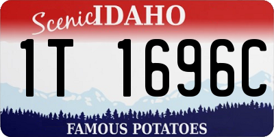 ID license plate 1T1696C