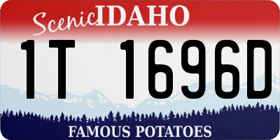 ID license plate 1T1696D