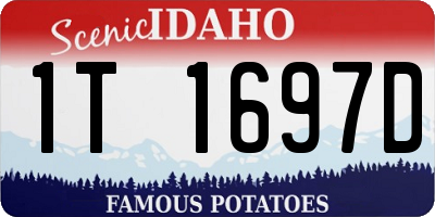 ID license plate 1T1697D