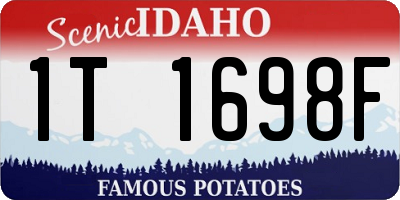 ID license plate 1T1698F