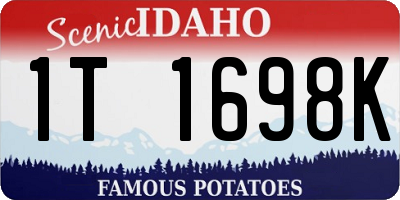 ID license plate 1T1698K