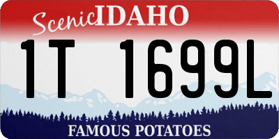 ID license plate 1T1699L