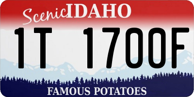ID license plate 1T1700F