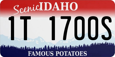 ID license plate 1T1700S