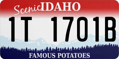 ID license plate 1T1701B