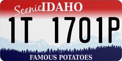 ID license plate 1T1701P