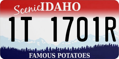 ID license plate 1T1701R