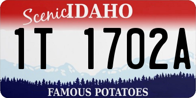 ID license plate 1T1702A