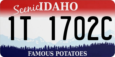 ID license plate 1T1702C