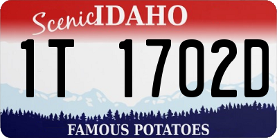 ID license plate 1T1702D