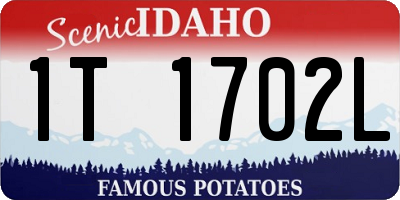 ID license plate 1T1702L