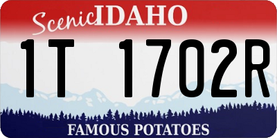 ID license plate 1T1702R