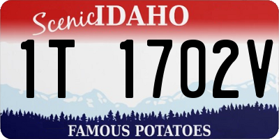 ID license plate 1T1702V