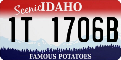 ID license plate 1T1706B