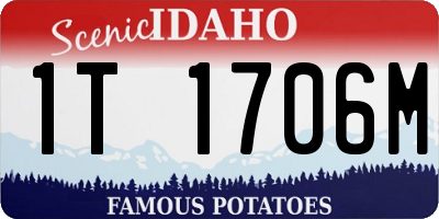 ID license plate 1T1706M
