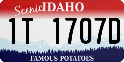 ID license plate 1T1707D