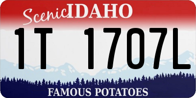ID license plate 1T1707L